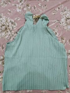 Vero Moda Mint Green Pleated Top