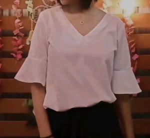 Chic Bell Sleeve V-Neck Top