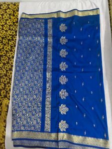 Royal Blue Banarasi Silk Saree