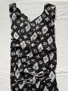 black-grey Kurta Set with Dupatta