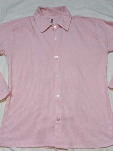 Pink Stripped Knotted shirt