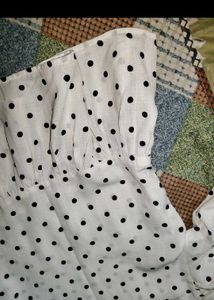 Cute Polka Dot Peplum Top