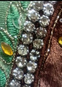 Embellished Green Kurta.