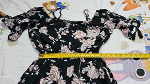 Fashion Nova Floral Print Off-Shoulder Romper