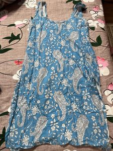 Blue Paisley Print Kurta Set