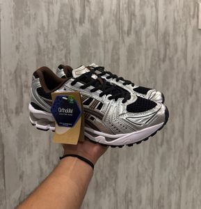 Asics Gel Kayano 14 Silver &amp; Black Sneakers