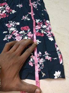 Navy Floral Print Maxi Dress