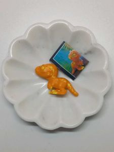 Orange Velociraptor Figure Kinder Joy Toy