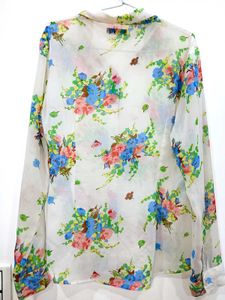 Floral Print Sheer Shirt