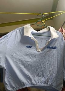 Light Blue "NYC 1998" Collared Top