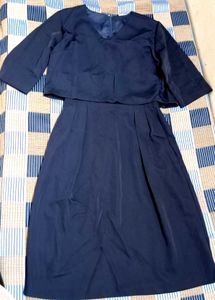 Navy Blue Midi Dress