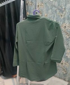 Green Button-Down Shirt