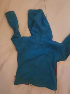infant/baby graphic vintage ziama sky blue hoodie