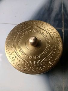 Handcrafted Brass Jar With Lid For Tea Sugar And S