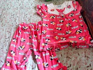 Cute Cow Print Pajama Set