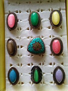 Boho Multi-Gemstone Ring Set