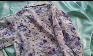 Sheer Floral Print Button-Up Shirt