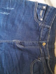 Ribbed Denim Capri