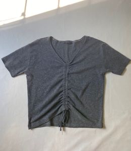 Gray V-Neck T-Shirt