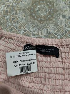 Zara Pink Puff Sleeve Mini Dress
