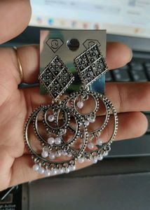 off on new  Stylish Silver Jhumka Earrings