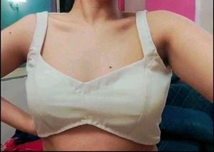 Meesh Sheer Padded Georgette Strappy Blouse