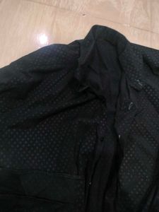 Men's Textured Black Shirt