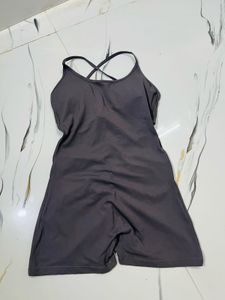 Sleek Grey Bodysuit/Swim Set