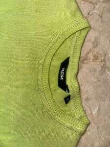 Lime Green Sleeveless Knit Top