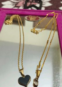 Heart Pendant Necklace Set