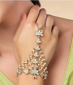 Elegant Hand Harness with Pearls