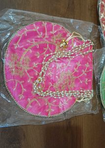 Set of 5 Embroidered Potli Bags