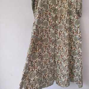 Floral Print Cotton Kurta