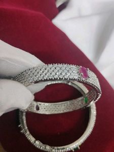 AD Openable Bangles With Stone