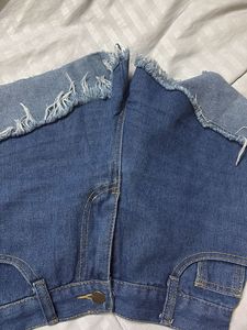 Distressed Denim Shorts