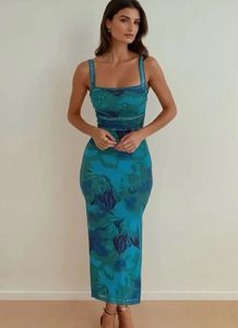 Stunning Blue Floral Maxi Dress