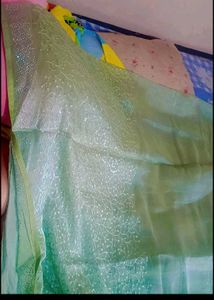 New zimmi choo saree with stitched blouse
