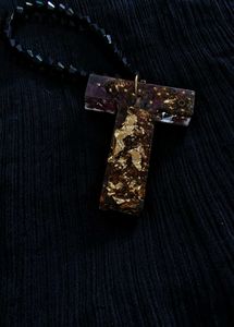 Initial 'T' Resin keychain