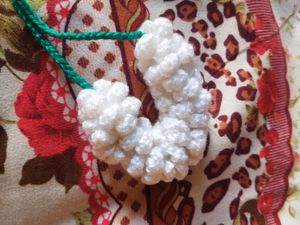White gajra with Green Cord