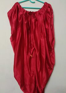 Vibrant Red Dhoti Pants
