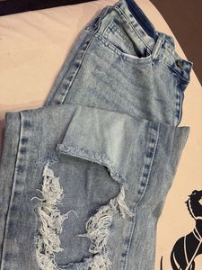 Distressed Light Wash Jeans