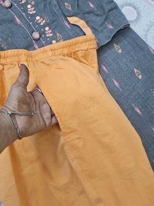 Elegant Grey Kurta Set with  Pant