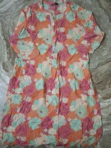 Vibrant Floral Print Kurta