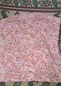 PEACH FLORAL STRAPLESS TOP