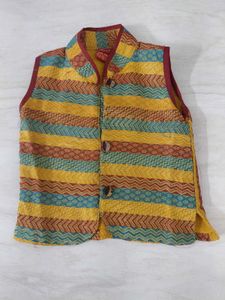 Ethnic Jacket and Maroon Dhoti Pants