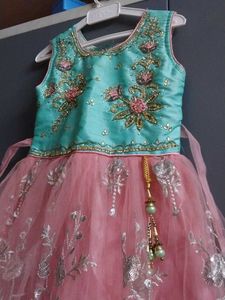 Beautiful Pink &amp; Teal frock