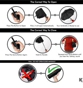 Automatic Open/Close Travel Umbrella New Wdt Tag