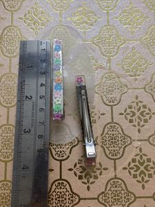 Resin Hair Clip With Flower Beads