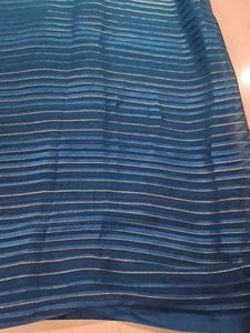 Elegant Blue Striped Saree