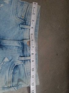 Lee Cooper blue Distressed Denim Shorts